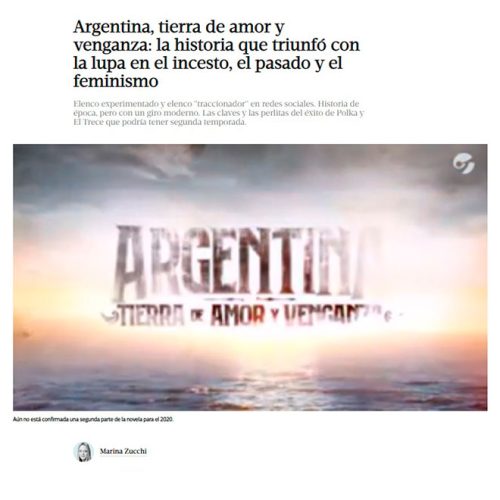 Representante Carolina Aguirre, Guionista, Tinglao Management, Madrid, argentina tierra de amor y venganza