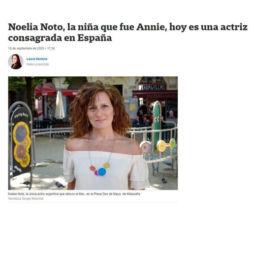Representante Noelia Noto, Actriz, Tinglao Management, Madrid